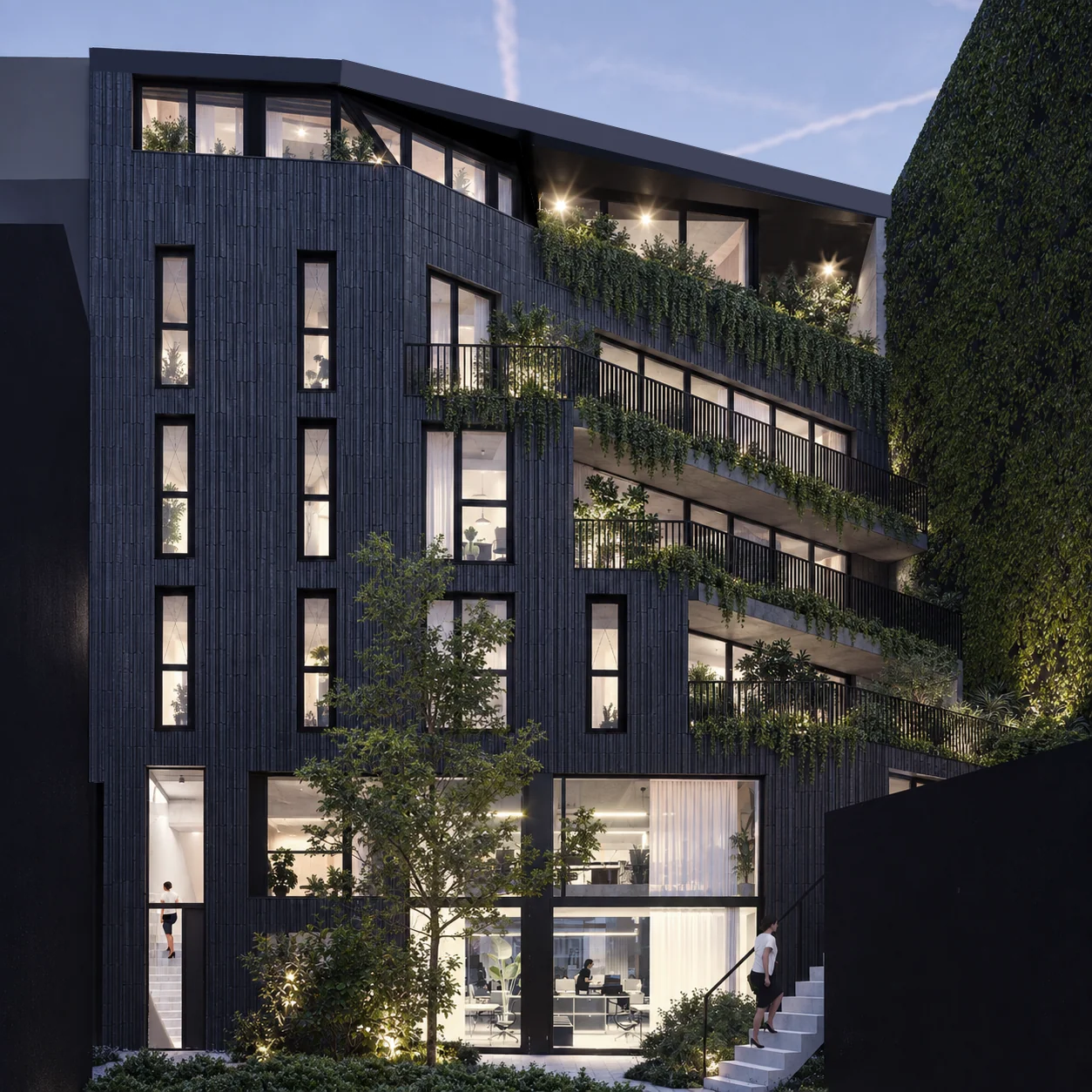 Große Innenhofvisualisierung der Venloer Straße 3